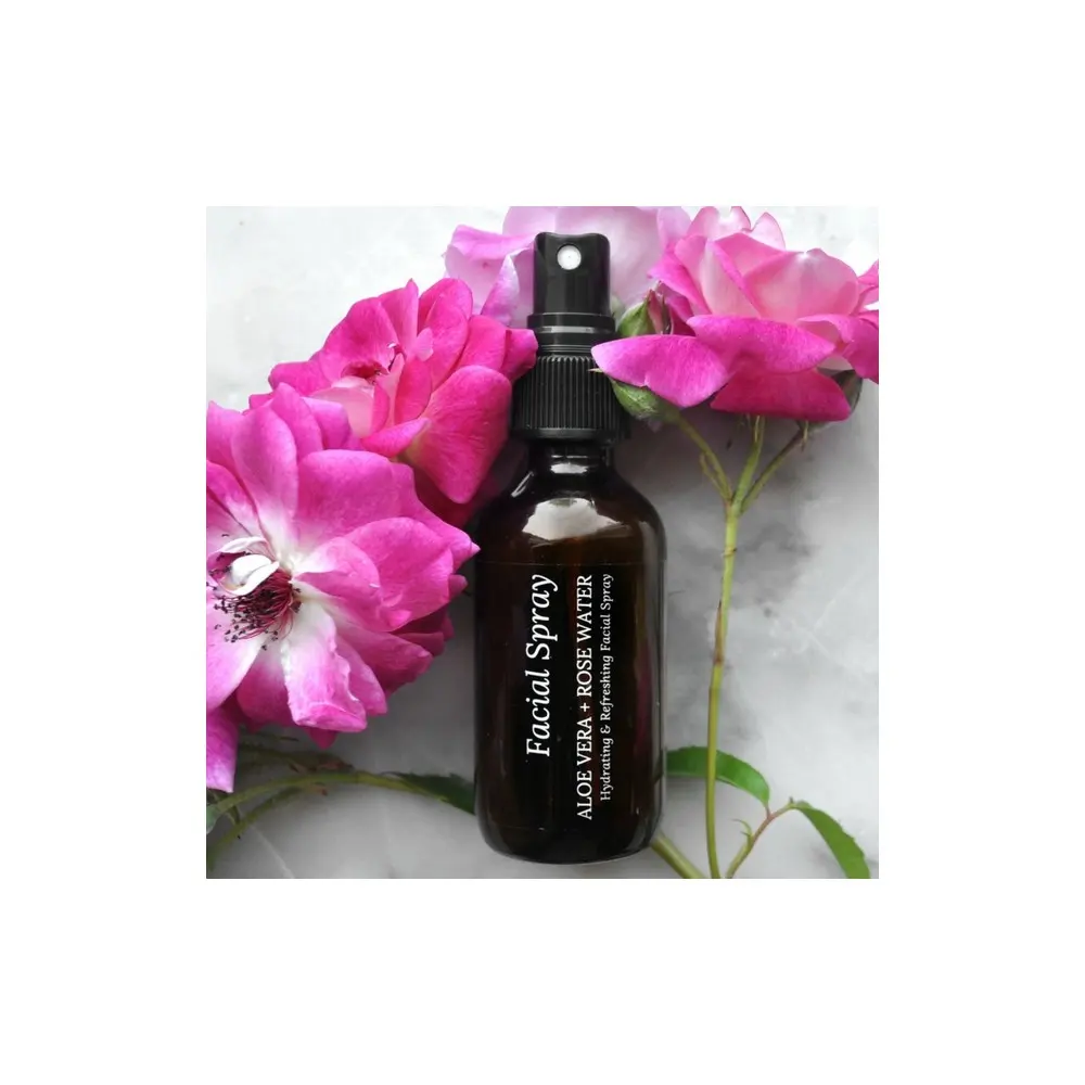 Facial Spray - Aloe Vera + Rose Water (Pharmaceutical) 100% Pure Essential  Oils