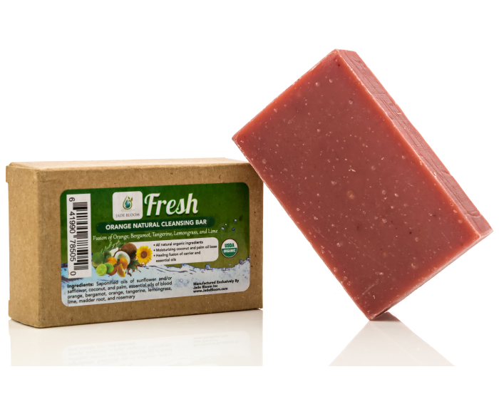 FRESH Organic Cleansing Bar - BLOOD ORANGE - 4oz