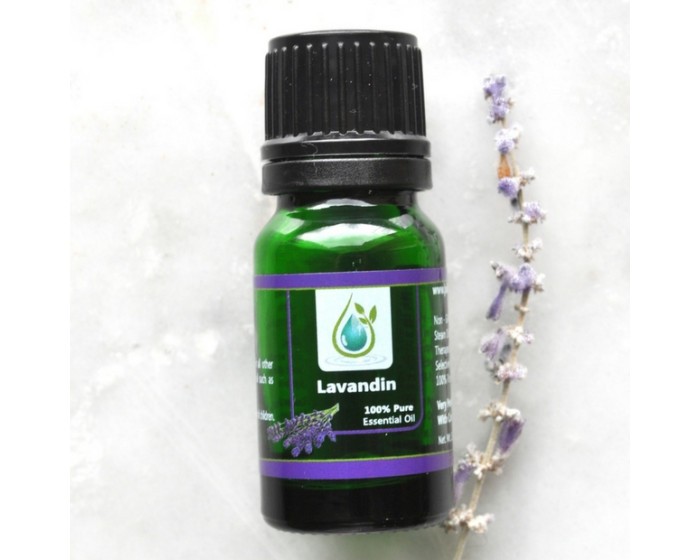 Lavandin Essential Oil bottle, 100% pure, steam distilled in France