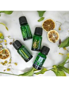 Starter Pack: includes Frankincense oil, Lavender oil, Lemon oil, and Peppermint oil