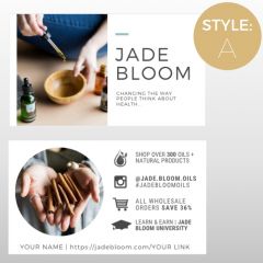 Custom Jade Bloom Affiliate Business Cards - 250 (Choose your style!)