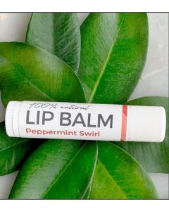 Lip Balm (100% Natural) - Peppermint Swirl 