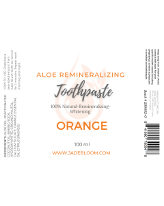 CLEARANCE - Aloe Remineralizing Tube Toothpaste-100 mL Orange