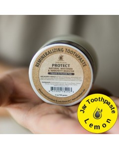 CLEARANCE - Toothpaste - 4 oz Lemon - PROTECT Remineralizing - Natural Whitener &amp; Immunity Booster