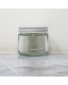 Bulk 2 oz. Glass Jar with White Metal Cap