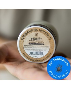 CLEARANCE- 2 oz Peppermint - Toothpaste - PROTECT Remineralizing - Natural Whitener &amp; Immunity Booster