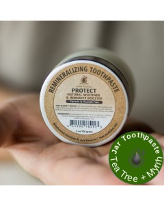 CLEARANCE - Toothpaste - PROTECT Remineralizing - Natural Whitener &amp; Immunity Booster-2 oz Tea Tree &amp; Myrrh