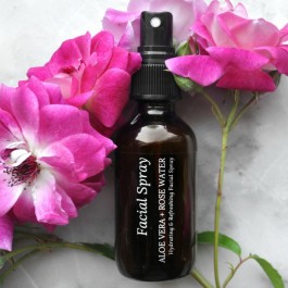 Facial Spray - Aloe Vera + Rose Water (Pharmaceutical) 100% Pure Essential  Oils